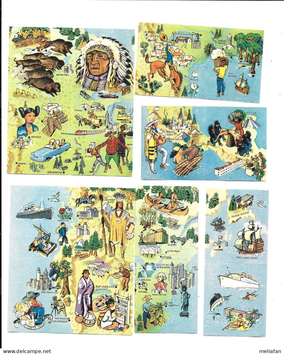 ED72 - VIGNETTES MARGARINE CEMA - ATLAS DU MONDE - ETATS UNIS - MEXIUE - CARAIBE - AMERIQUE CENTRALE - Autres & Non Classés