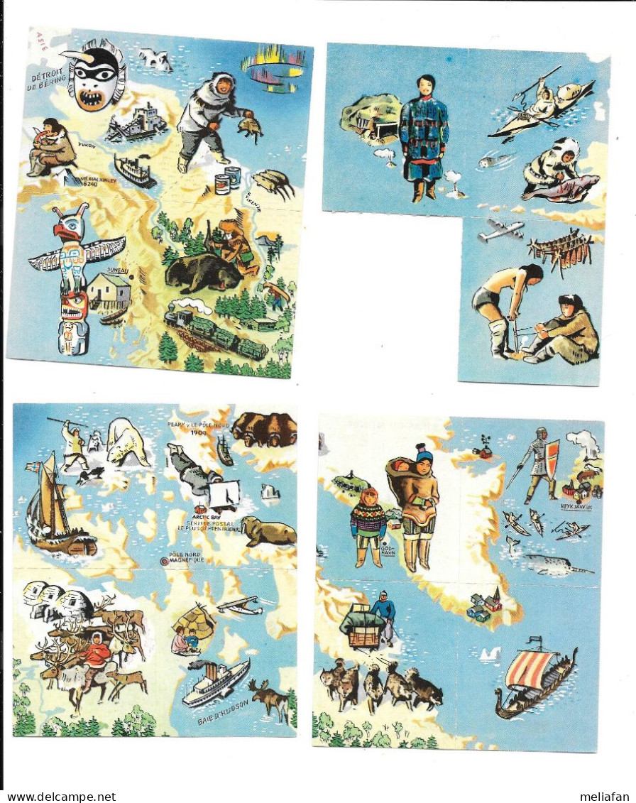 ED71 - VIGNETTES MARGARINE CEMA - ATLAS DU MONDE - GRAND NORD - GROENLAND - ESQUIMAUX - INUITS - Other & Unclassified