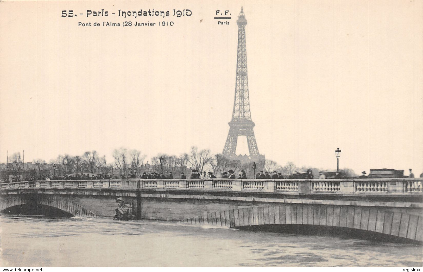 75-PARIS INONDE PONT DE L ALMA-N°T2253-C/0103 - Inondations De 1910