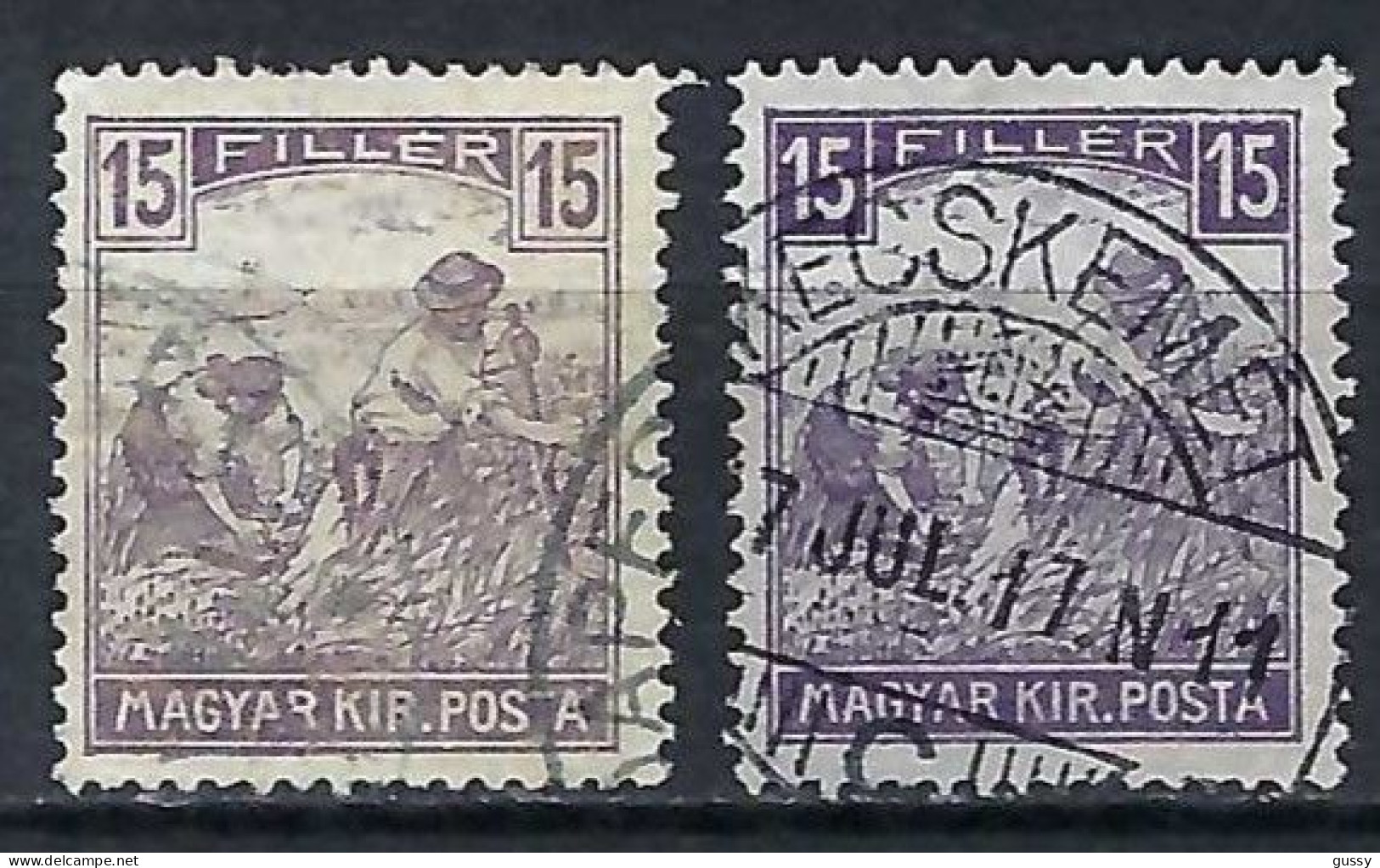 HONGRIE Ca.1916-17: Lot D' Obl., Nuances - Used Stamps