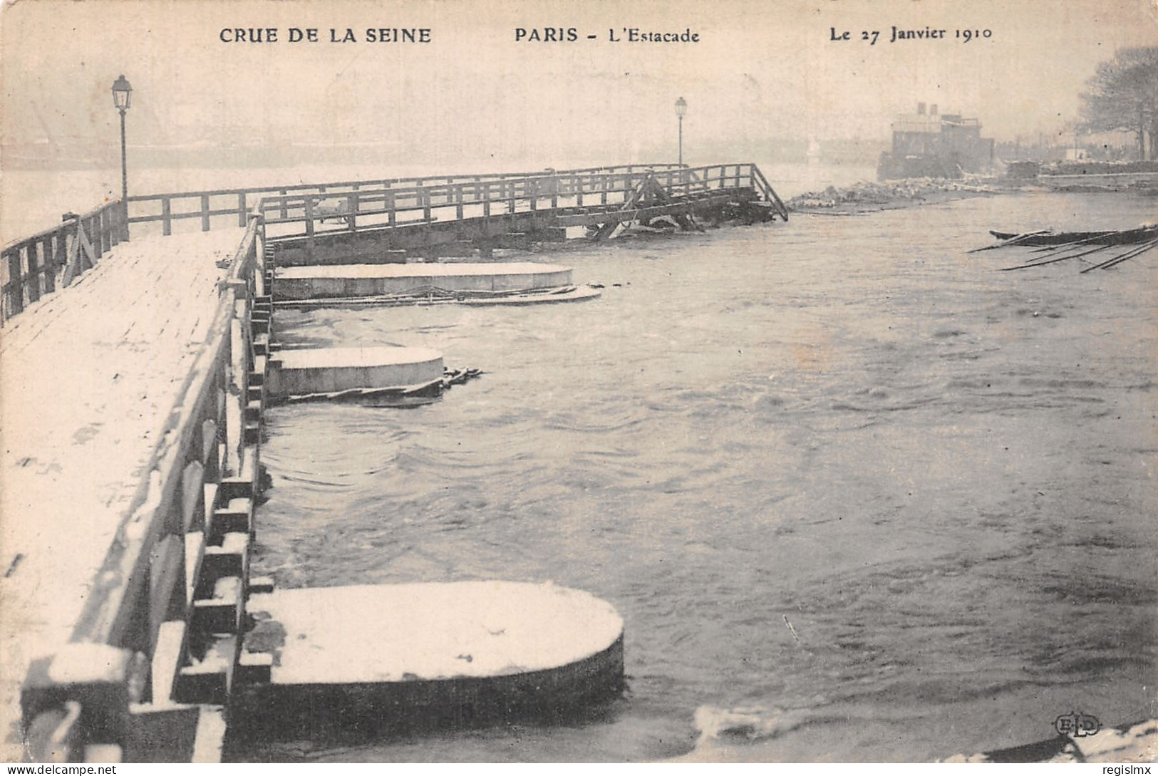 75-PARIS INONDE L ESTACADE-N°T2253-B/0027 - Überschwemmung 1910