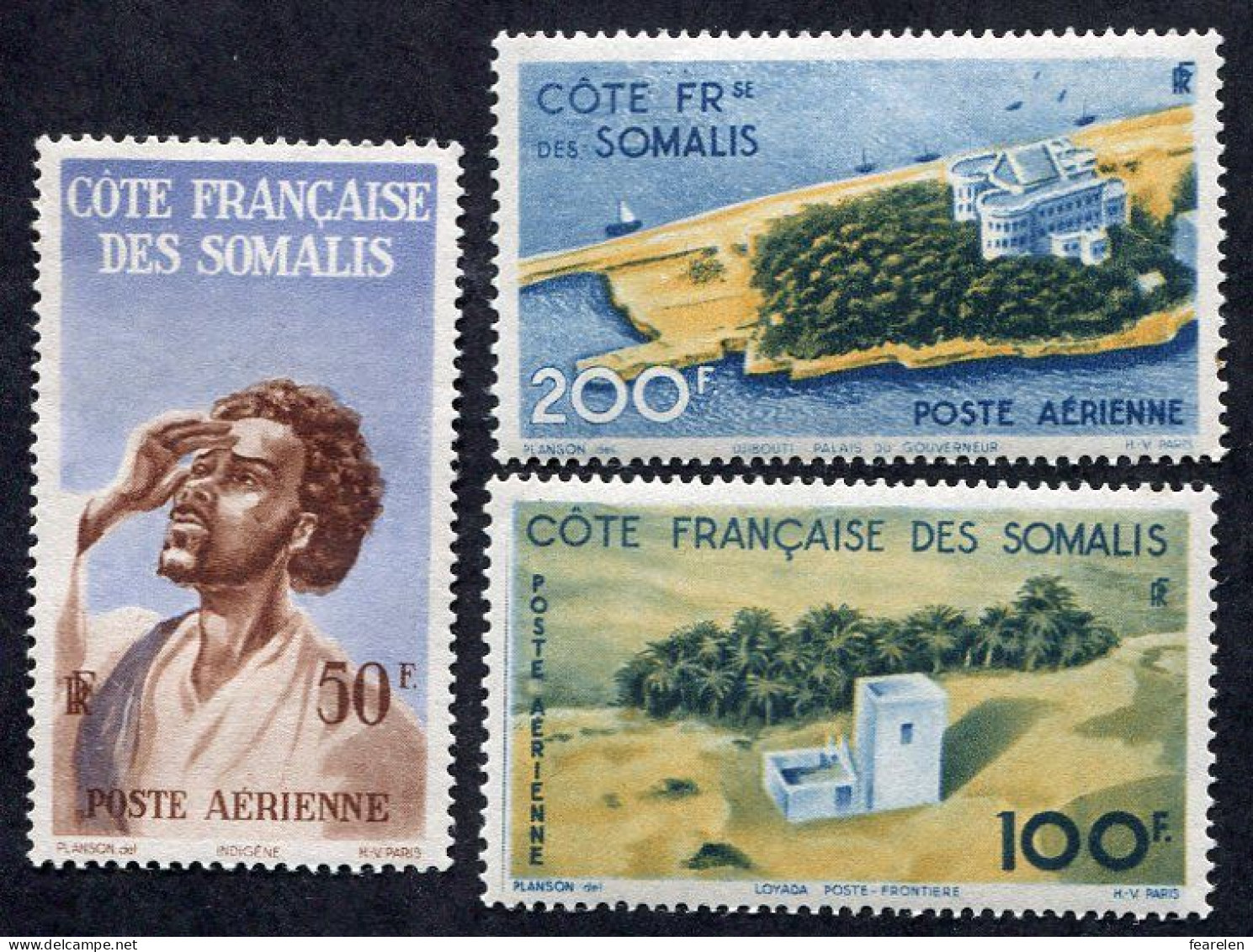 Colonie Française, Cote Des Somalies PA N°20/22 Neuf**, Qualité Très Beau - Unused Stamps