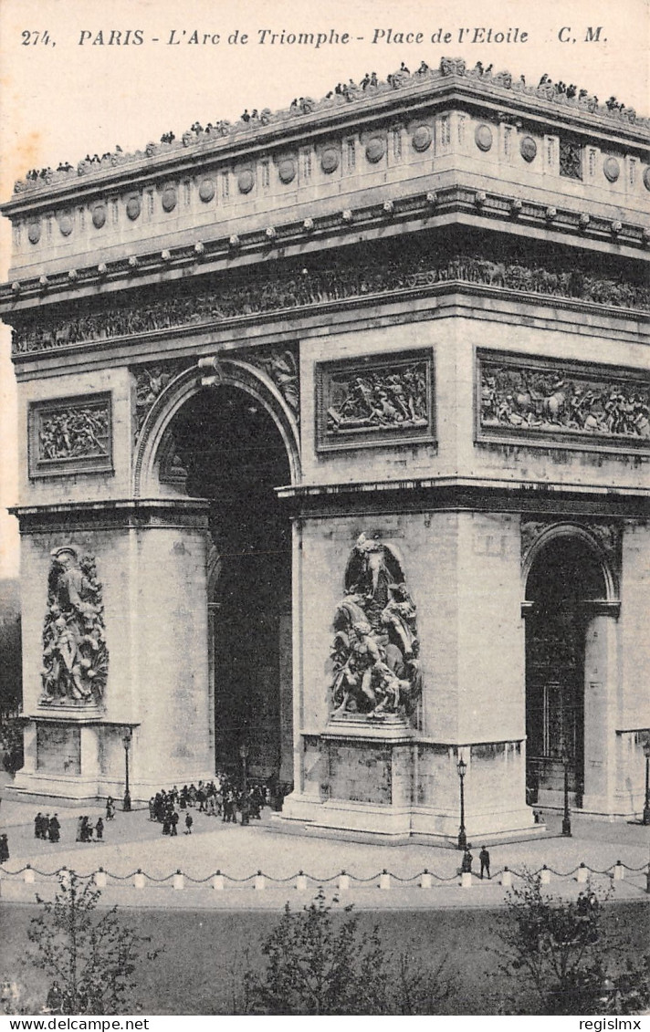 75-PARIS ARC DE TRIOMPHE-N°T2253-E/0129 - Triumphbogen