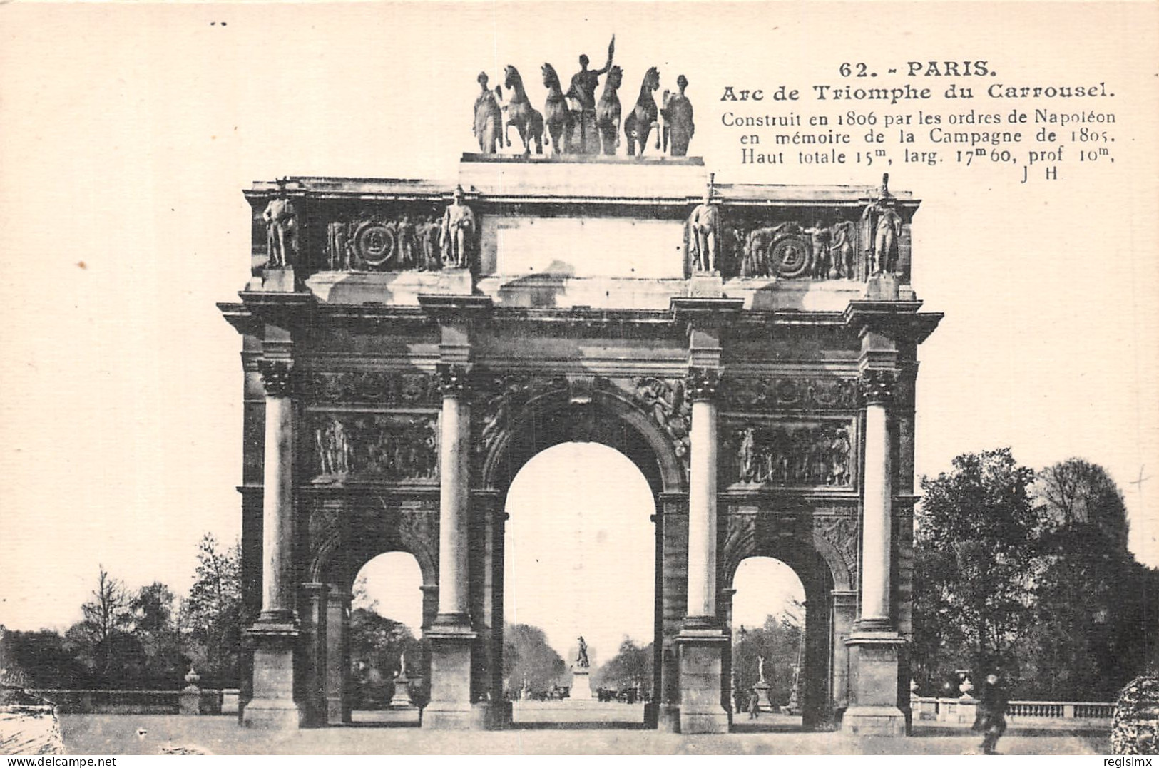75-PARIS ARC DE TRIOMPHE DU CARROUSEL-N°T2253-E/0085 - Arc De Triomphe