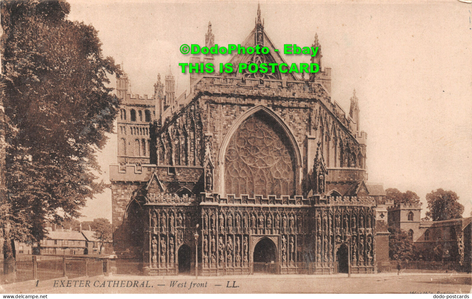 R423745 Exeter Cathedral. West Front. LL. 1. Worth And Co - Monde