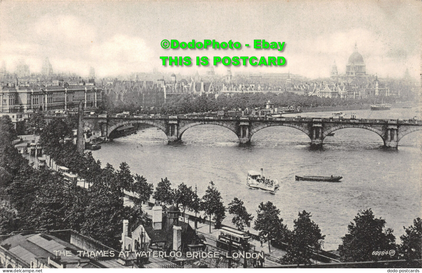 R423557 London. The Thames At Waterloo Bridge. Valentine. Bromotype Series - Autres & Non Classés