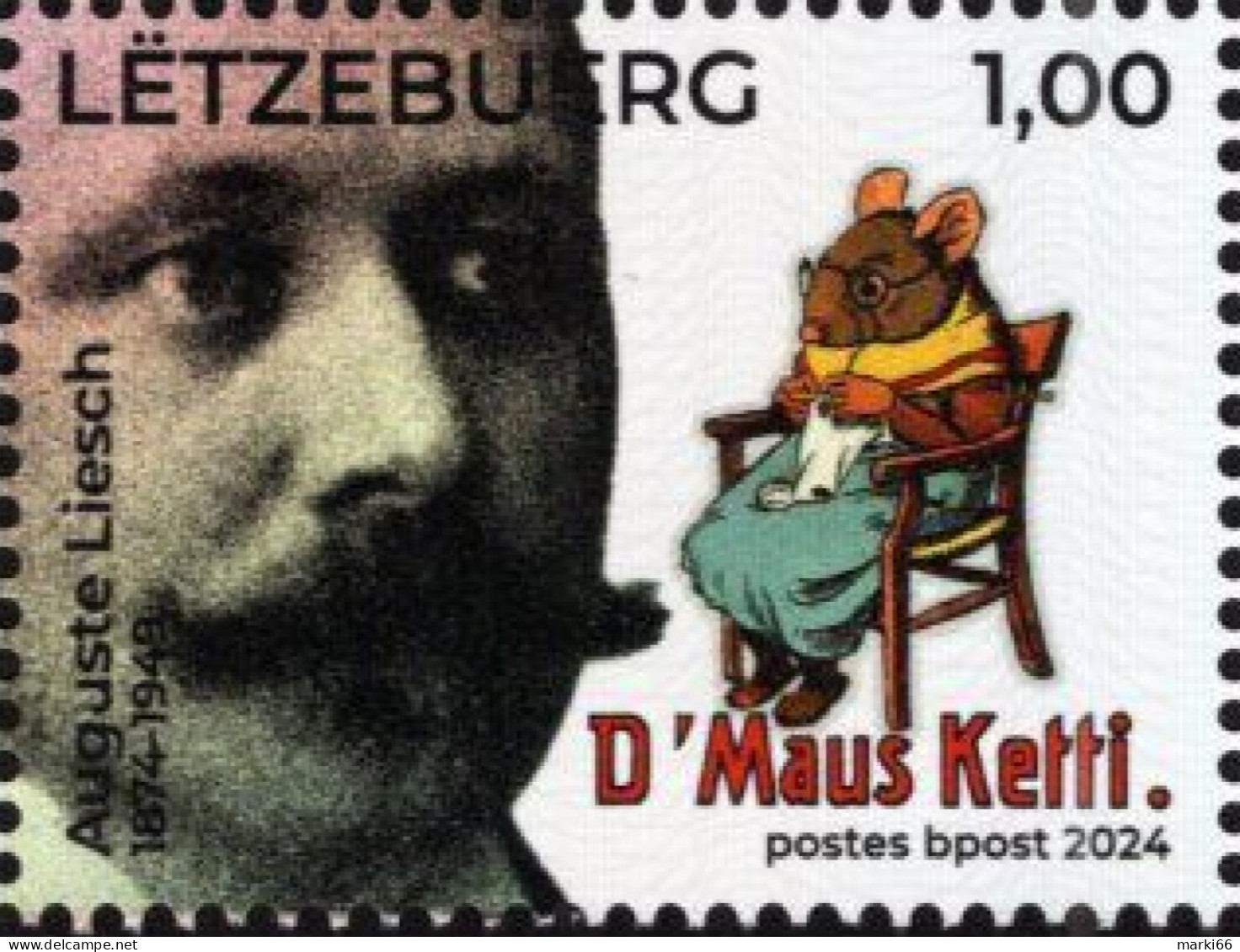 Luxembourg - 2024 - Auguste Liesch - Mouse Ketti - Mint Stamp - Unused Stamps