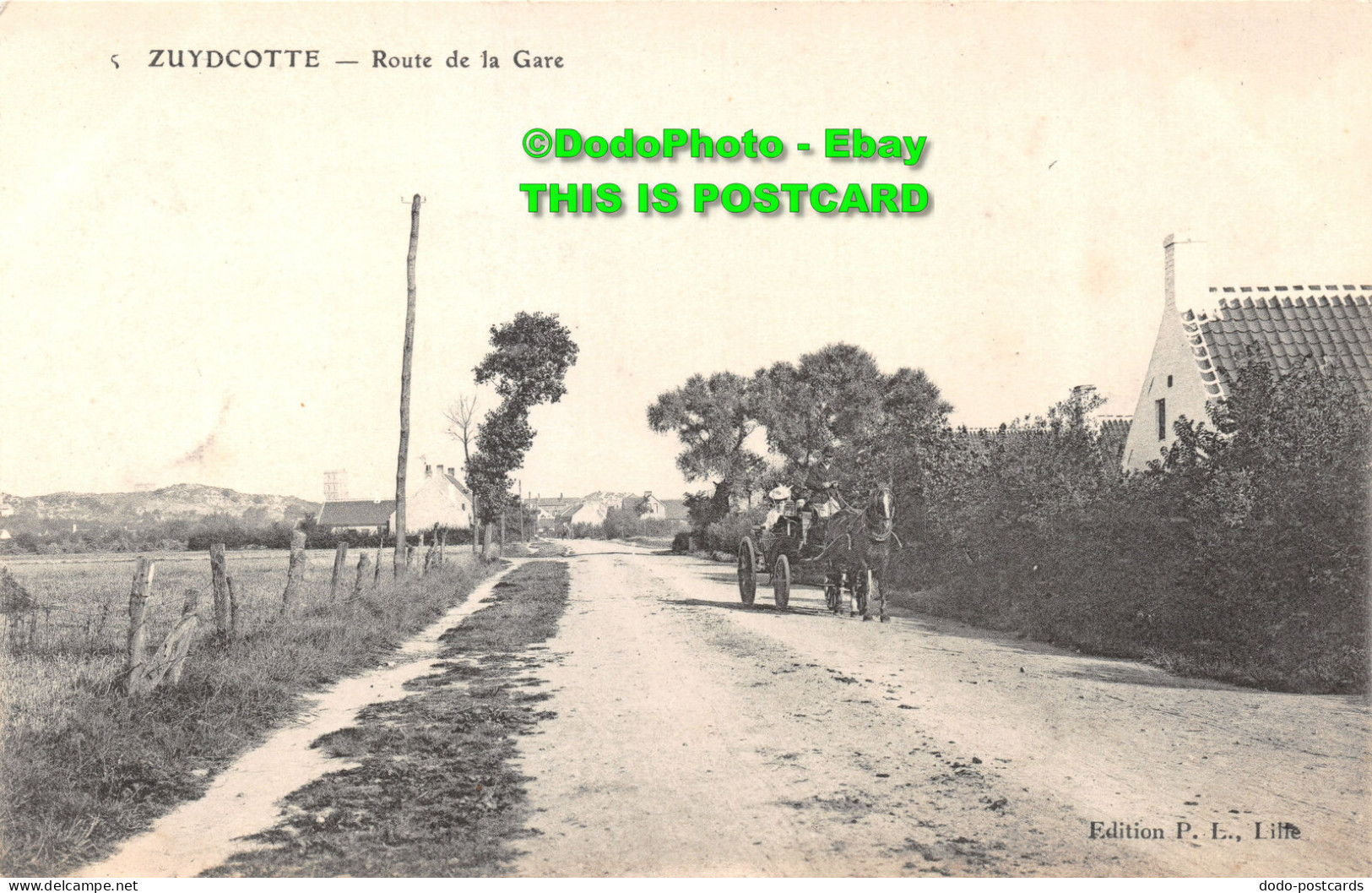 R423772 Zuydcotte. Route De La Gare. P. L. Postcard - World