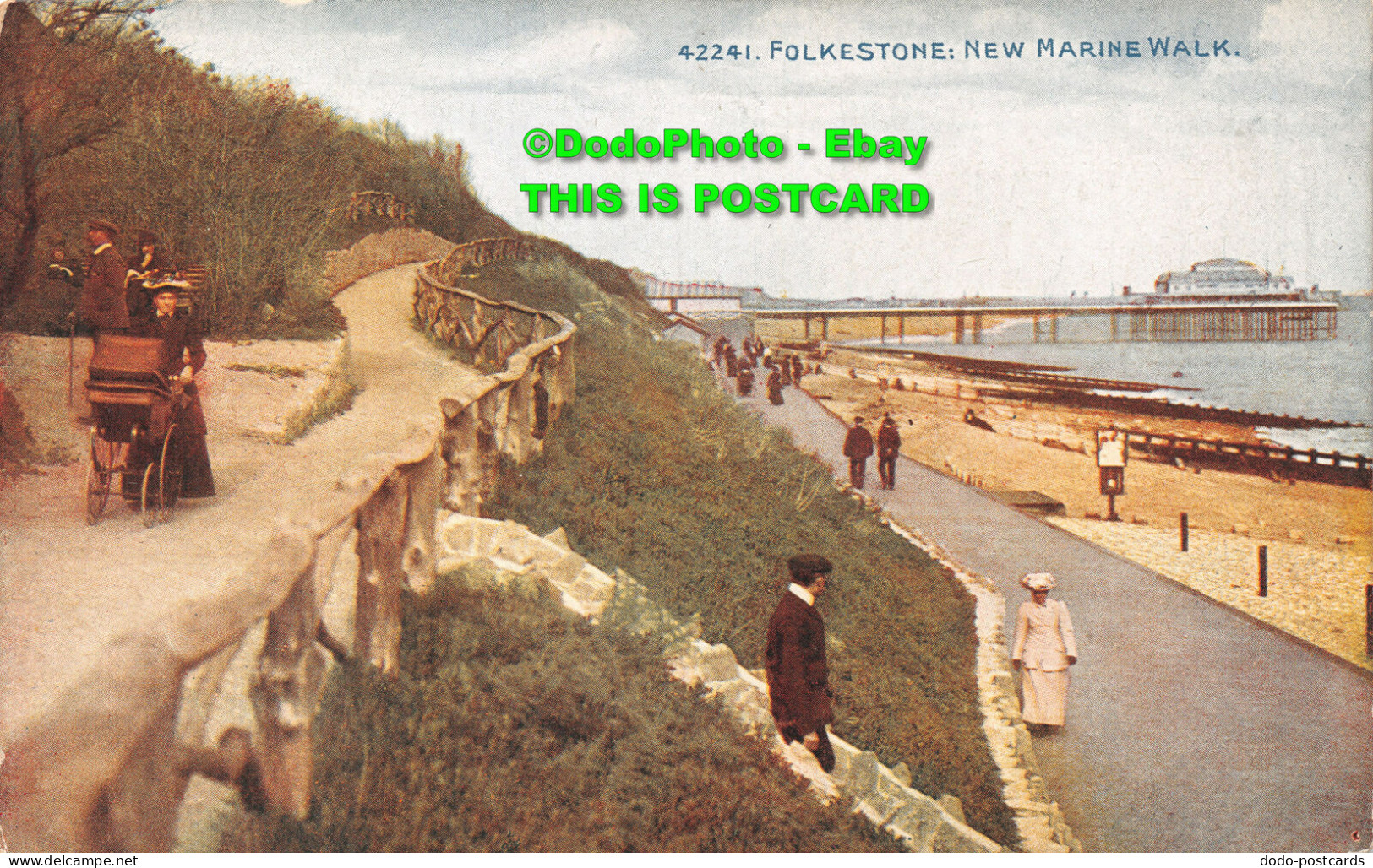 R423568 Folkestone. New Marine Walk. Photochrom. Celesque Series. 1918 - World
