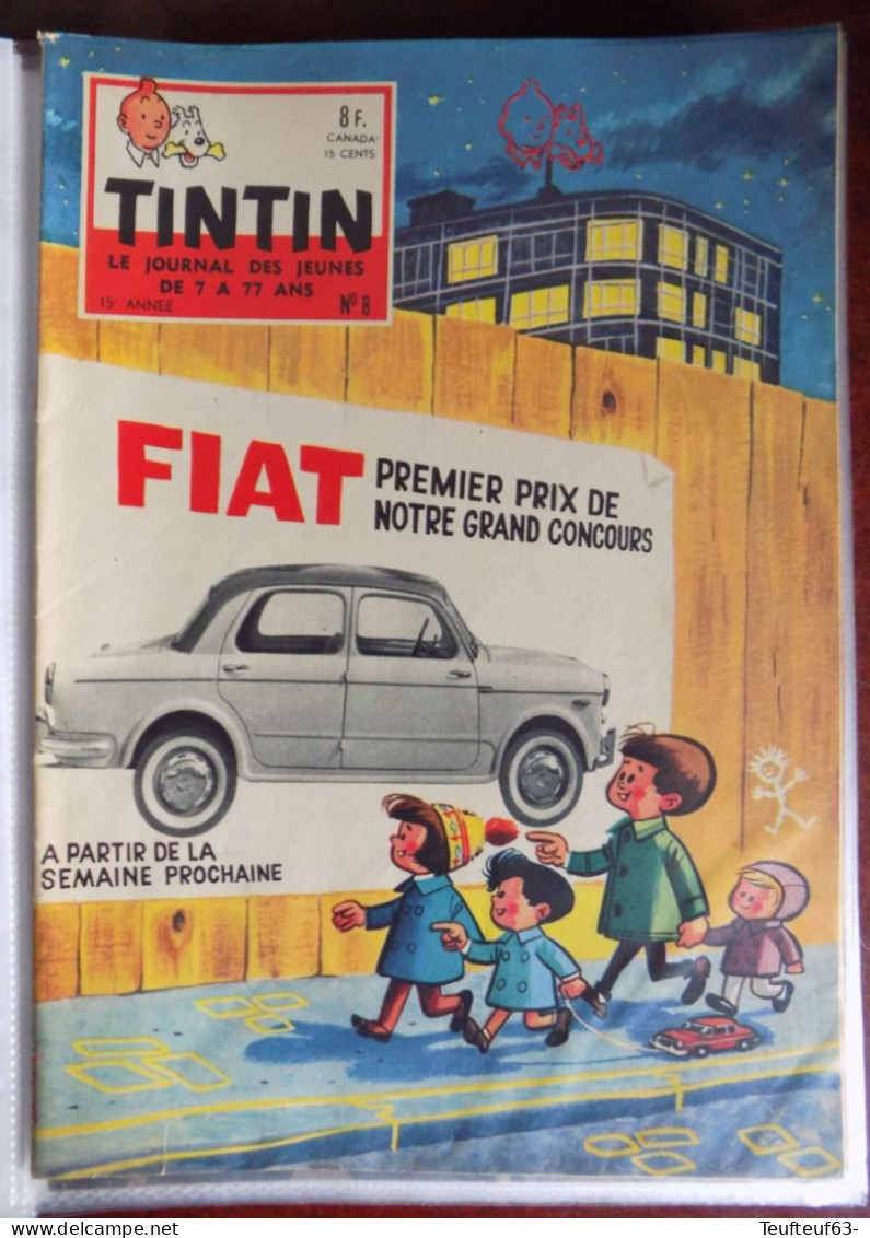 Tintin N° 8-1960 Couv. Berck Fiat - George Stephenson Par Cheneval - Kuifje