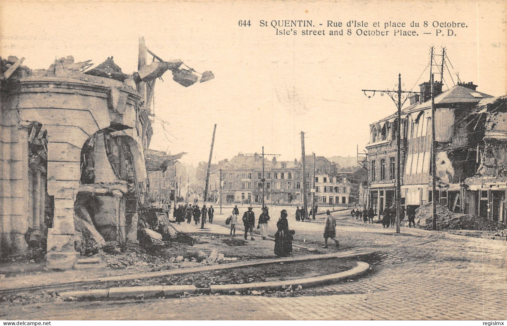 02-SAINT QUENTIN-RUINES-LA GRANDE GUERRE-N°T2401-B/0101 - Saint Quentin