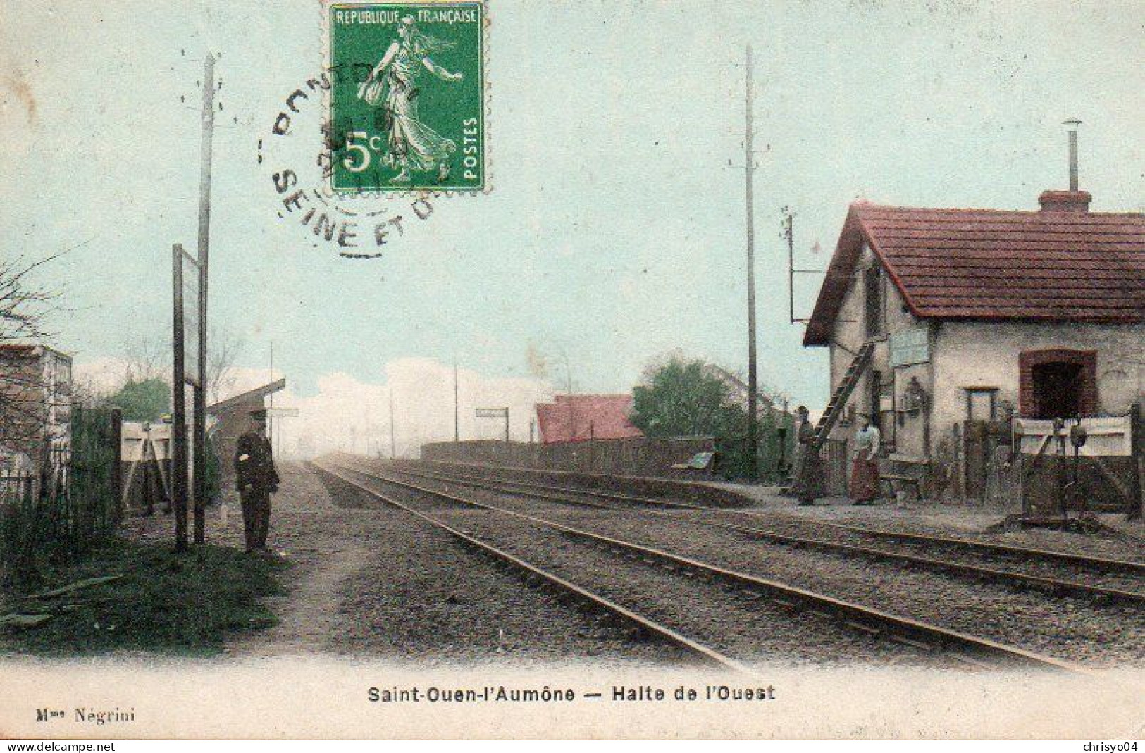 4V4Sb   95 Saint Ouen L'Aumone Halte De L'ouest Chemin De Fer - Saint-Ouen-l'Aumône