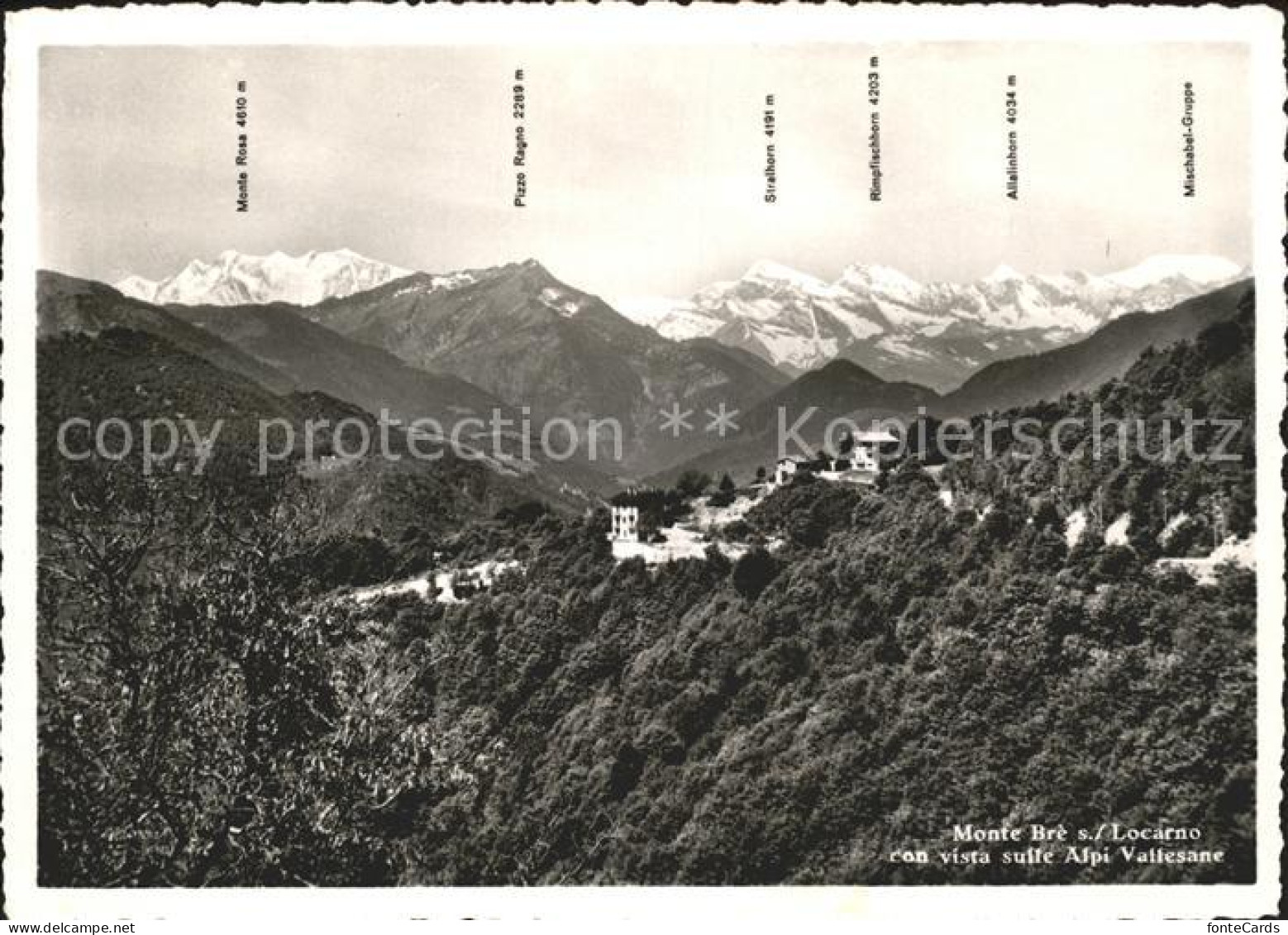 11878429 Monte Bre Lugano Mit Alpen Monte Bre Lugano - Sonstige & Ohne Zuordnung