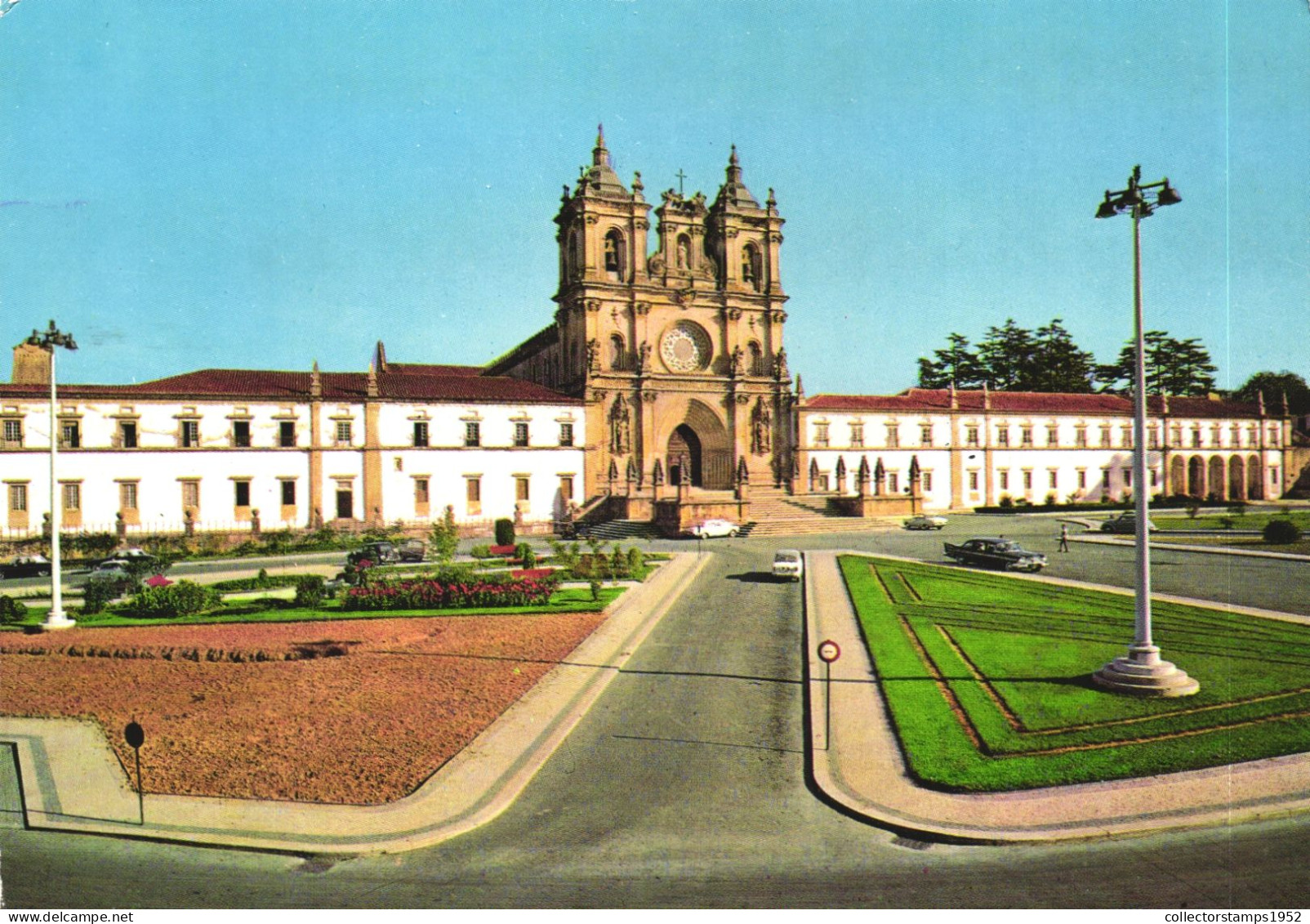 ALCOBACA, MONASTERY, ARCHITECTURE, PARK, CAR, PORTUGAL, POSTCARD - Other & Unclassified