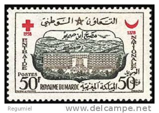Maroc  389 ** Cruz Roja. 1958 - Maroc (1956-...)