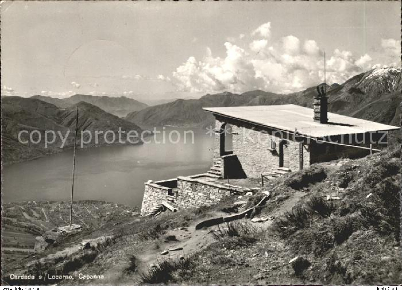 11878319 Cardada Capanna Mit Blick Auf See Locarno - Sonstige & Ohne Zuordnung