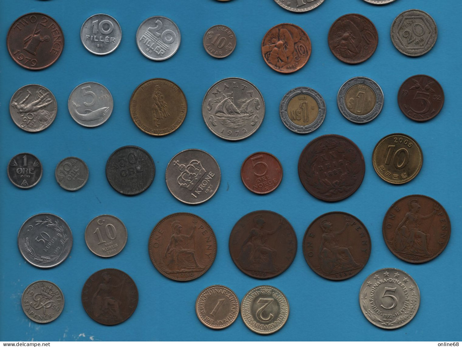 LOT MONNAIES 68 COINS VOIR LISTE / SEE LISTE - Kiloware - Münzen
