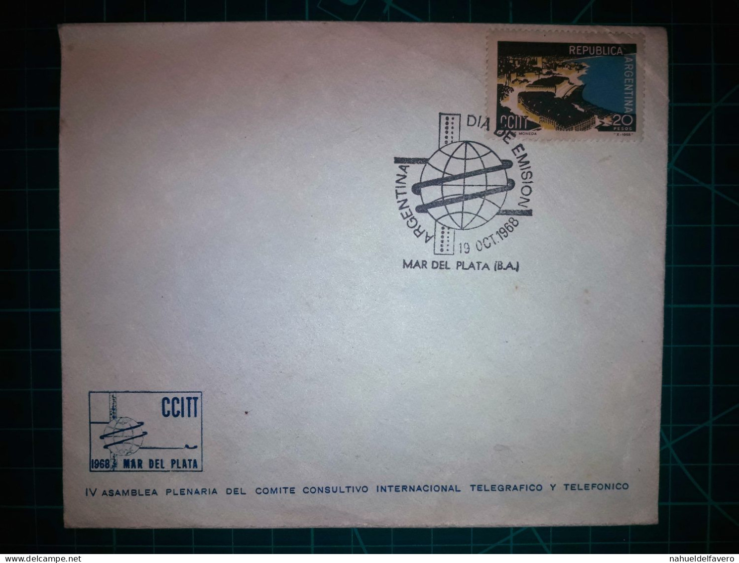 ARGENTINE, Enveloppe FDC Commémorative Du "CCITT, IV Assemblée Du Comité International Télégraphique Et Téléphonique". T - FDC