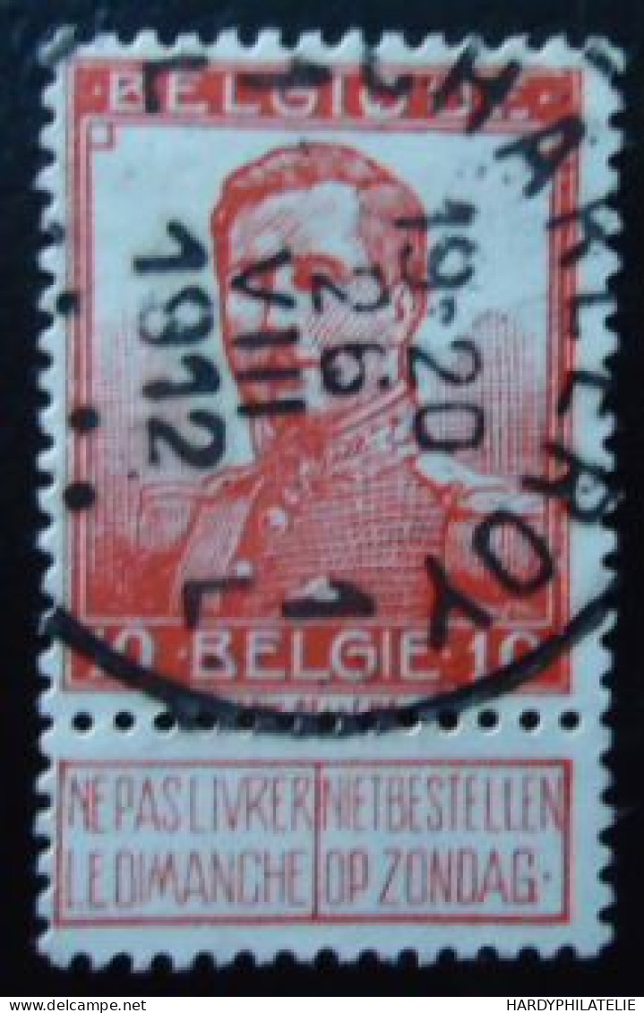 BELGIQUE N°111 Oblitéré - 1912 Pellens