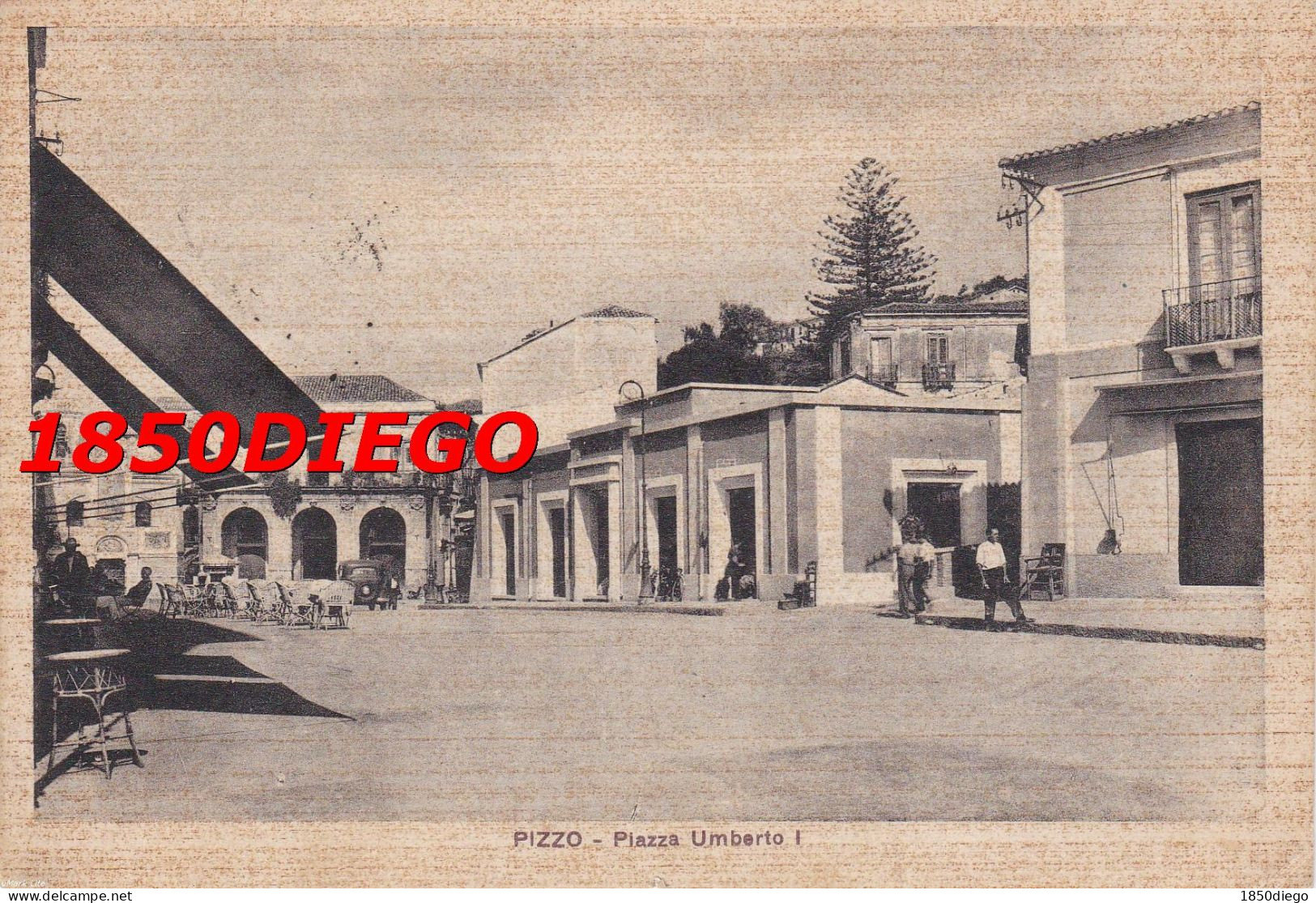 PIZZO - PIAZZA UMBERTO I F/GRANDE VIAGGIATA  1942 ANIMATA - Vibo Valentia