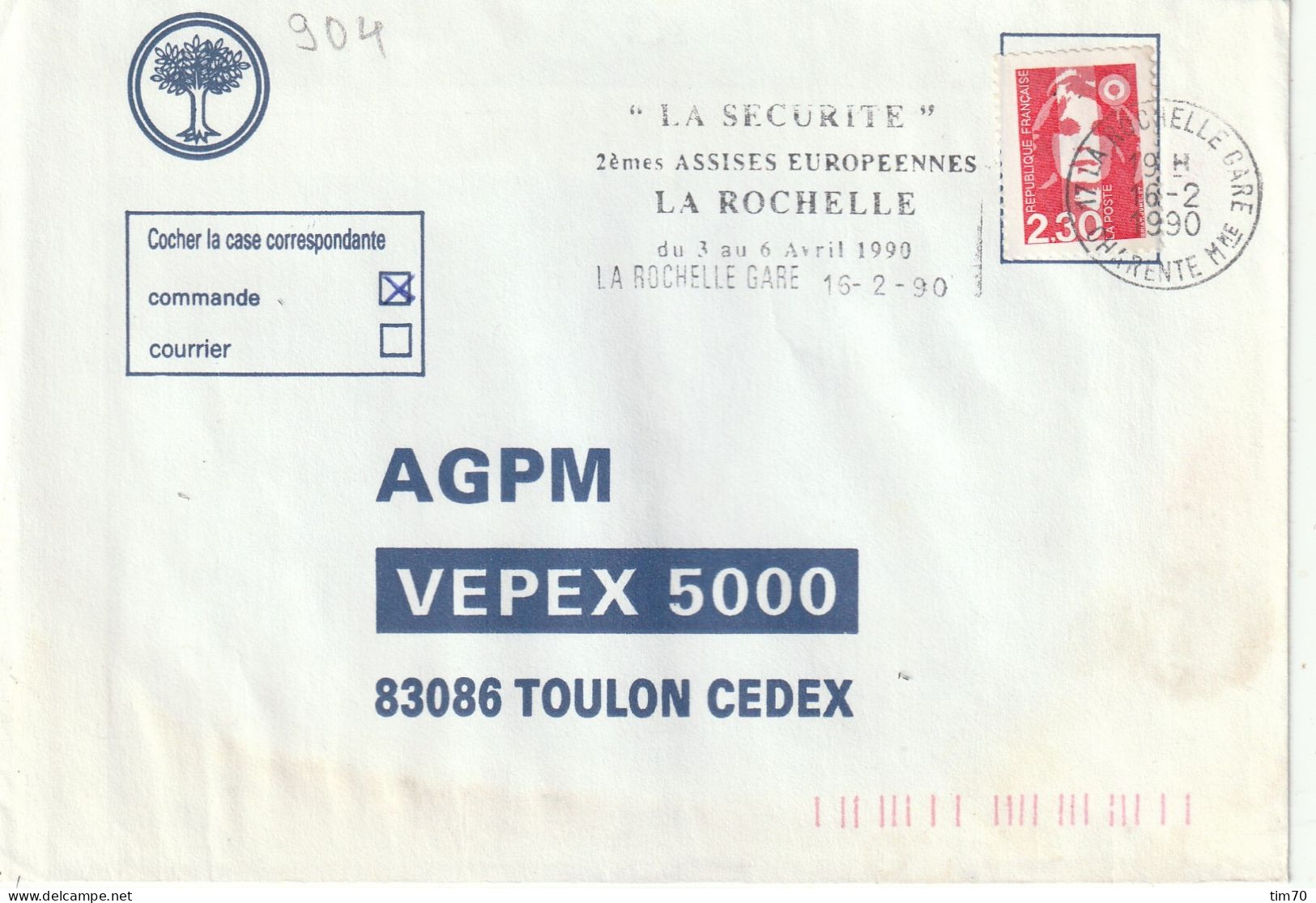FLAMME TEMPORAIRE  N°  2629  17  LA  ROCHELLE  GARE - Mechanical Postmarks (Advertisement)
