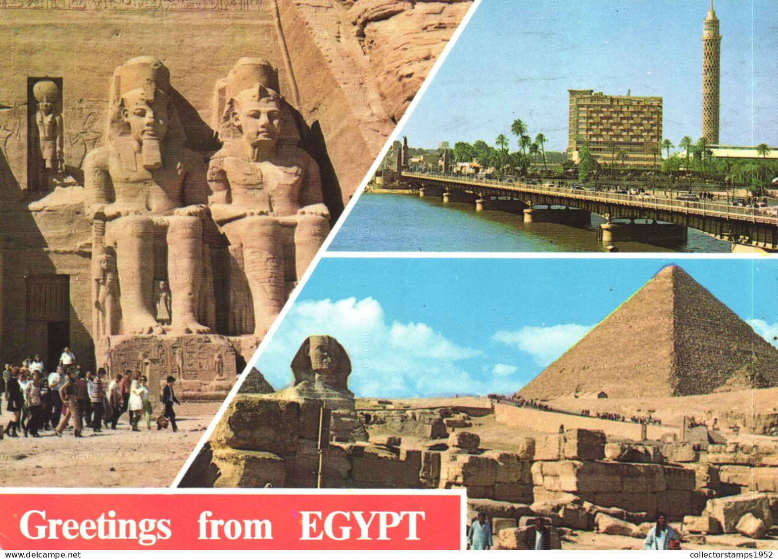ABU, CAIRO, GIZA, TEMPLE, ARCHITECTURE, TOWER, BRIDGE, PYRAMID, SPHINX, STATUE, EGYPT, POSTCARD - Autres & Non Classés