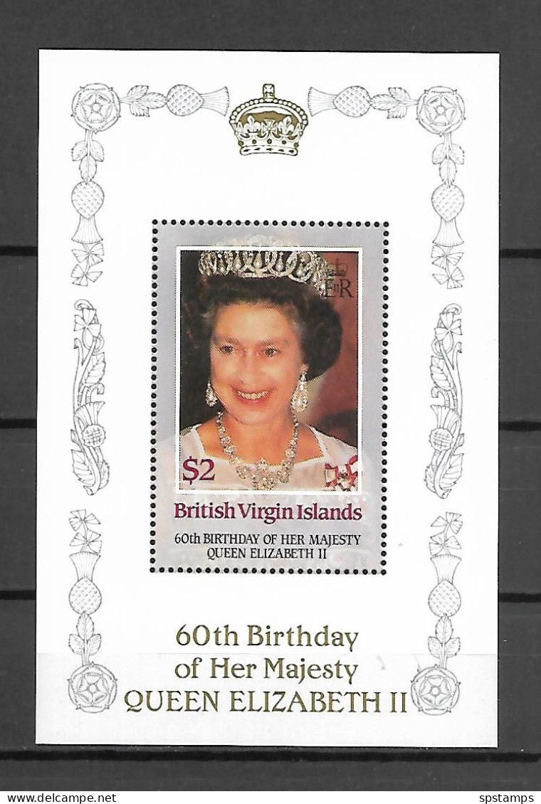 British Virgin Islands 1986 60th Birthday Of Queen Elizabeth II MS MNH - Royalties, Royals