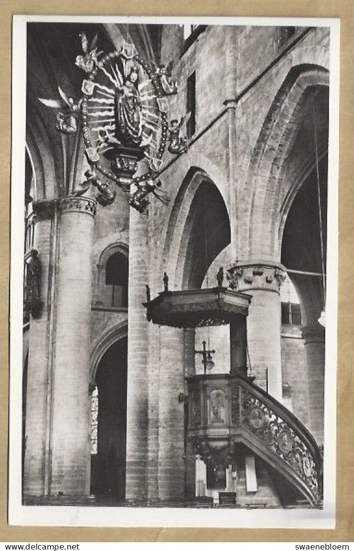 BE.- BELGIE. ZOUTLEEUW. BINNENZICHT DER KERK. LEAU. VUE INTERIEUR DU L'EGLISE. ONGELOPEN. - Zoutleeuw