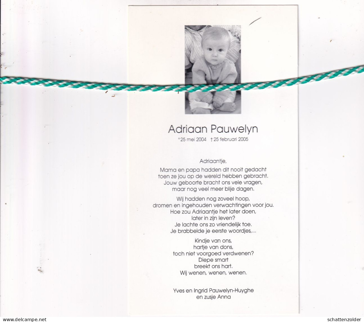 Adriaan Pauwelyn, 2004, 2005. Foto - Obituary Notices