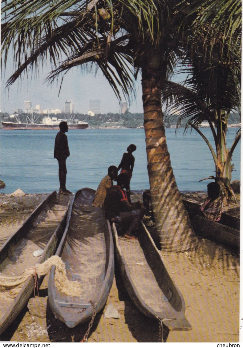 COTE D'IVOIRE. ABIDJAN (ENVOYE DE) . " SCENE DE LAGUNE ". ANNEE 1984 + TEXTE + TIMBRE ( LIONS CLUB ) - Costa De Marfil