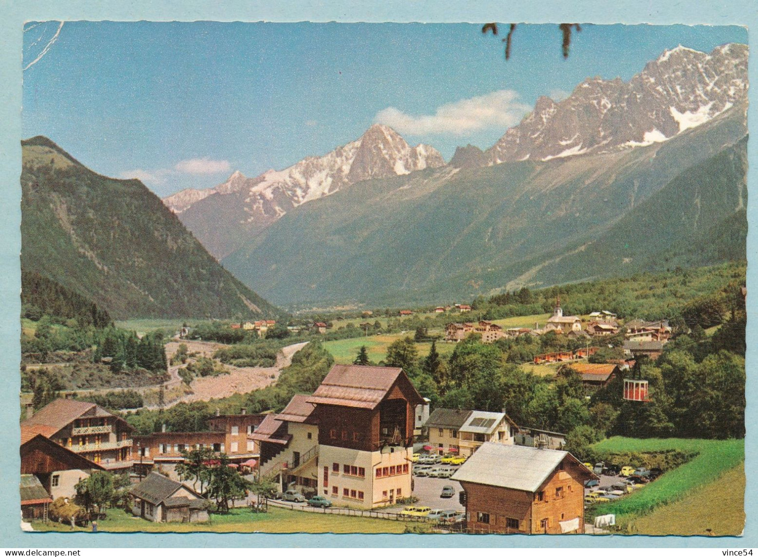 LES HOUCHES - Départ Du Téléphérique De Bellevue, L'Aiguille Verte, Les Aiguilles De Chamonix Et L'Aiguille Du Midi - Les Houches