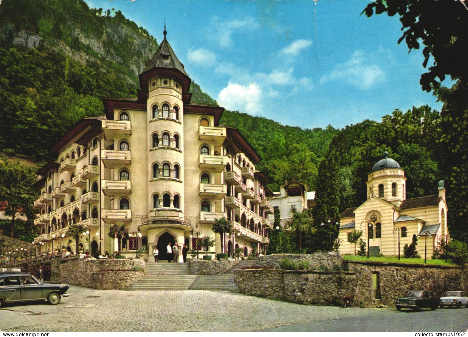 HERCULANE, HOTEL CERNA, ARCHITECTURE, CAR, ROMANIA, POSTCARD - Roumanie