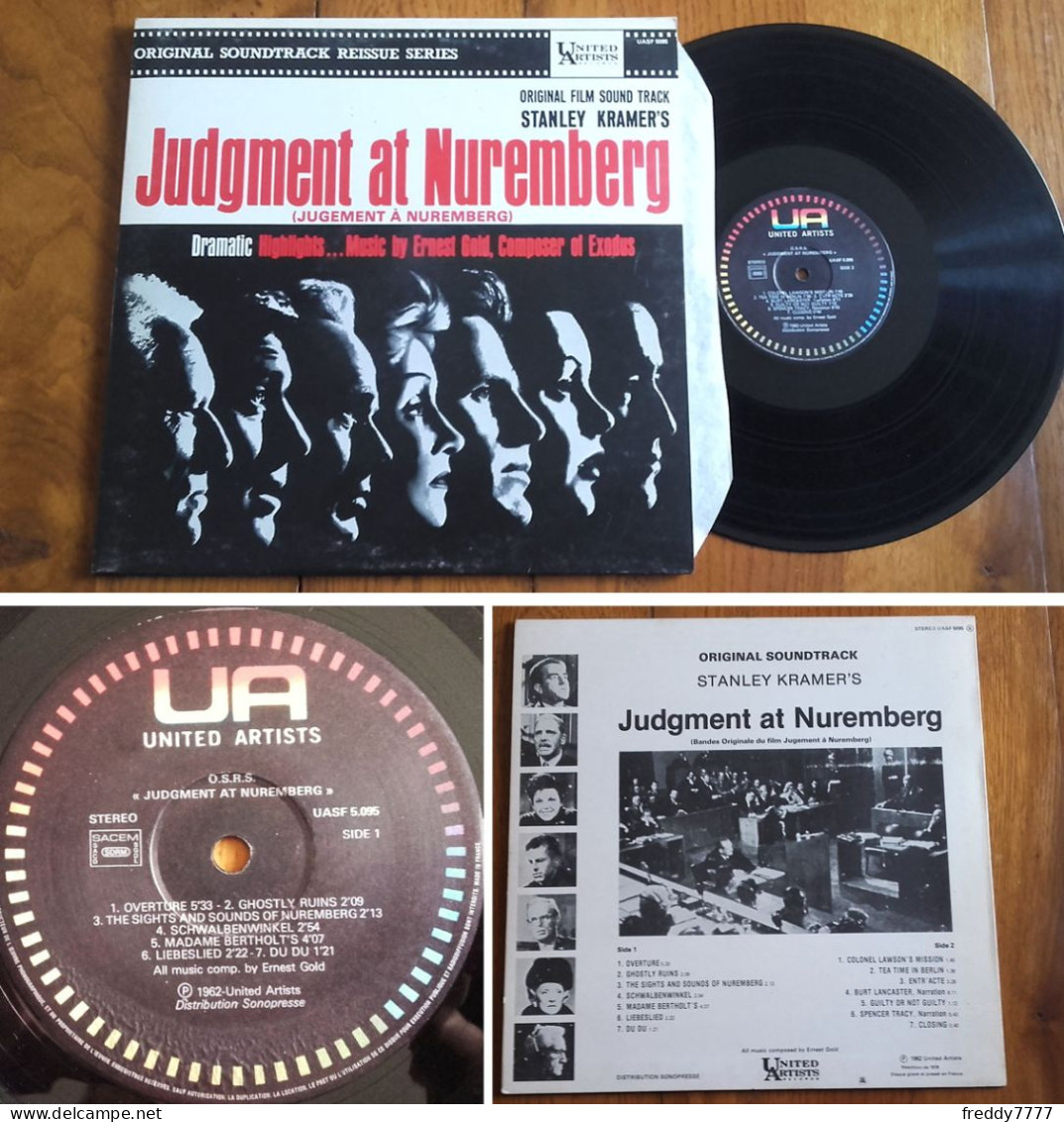 RARE LP 33t RPM (12") BOF OST «JUDGMENT AT NUREMBERG» (Ernest Gold, FRANCE 1978) - Musique De Films