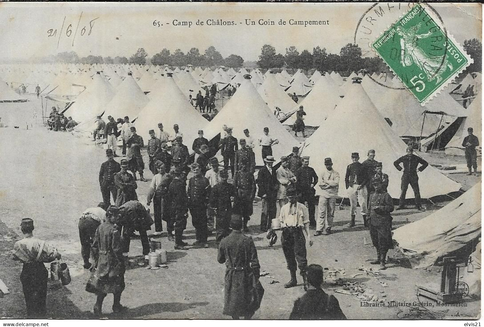 Camp De CHALONS SUR MARNE. Un Coin Du Campement - Camp De Châlons - Mourmelon