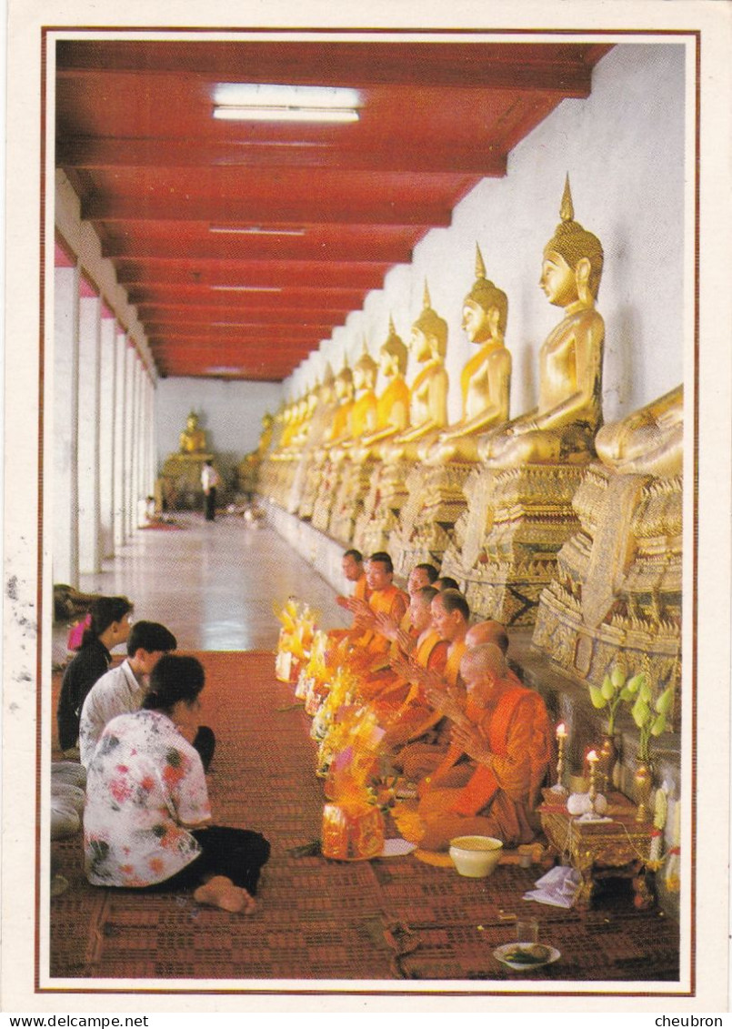 THAILANDE.. BANGKOK (ENVOYE DE). " A RELIGIOUS CEREMONY PAR THAI BUDDHIST ". ANNEE 1987 + TEXTE + TIMBREs - Thaïlande