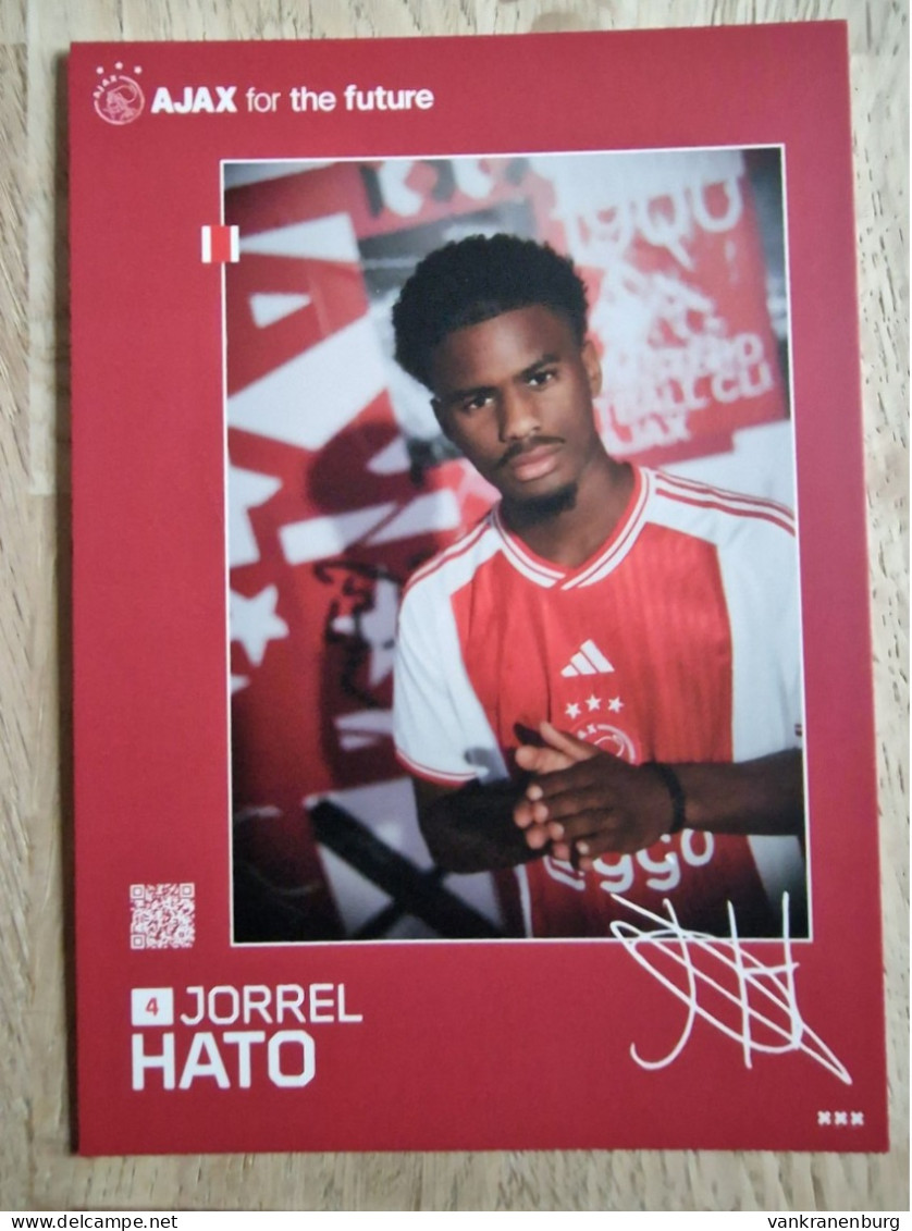 Card Jorrel Hato - Ajax Amsterdam - 2023-2024 - Football - Soccer - Voetbal - Fussball - Sparta Rotterdam - Soccer
