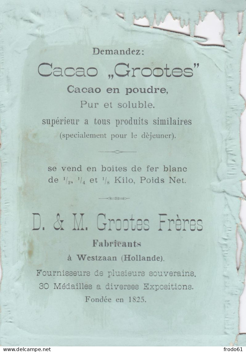 Mooie Grote Chromo Rond 1900, CACAO GROOTES, LE MEILLEUR DE TOUS, WESTZAAN NEDERLAND - Other & Unclassified