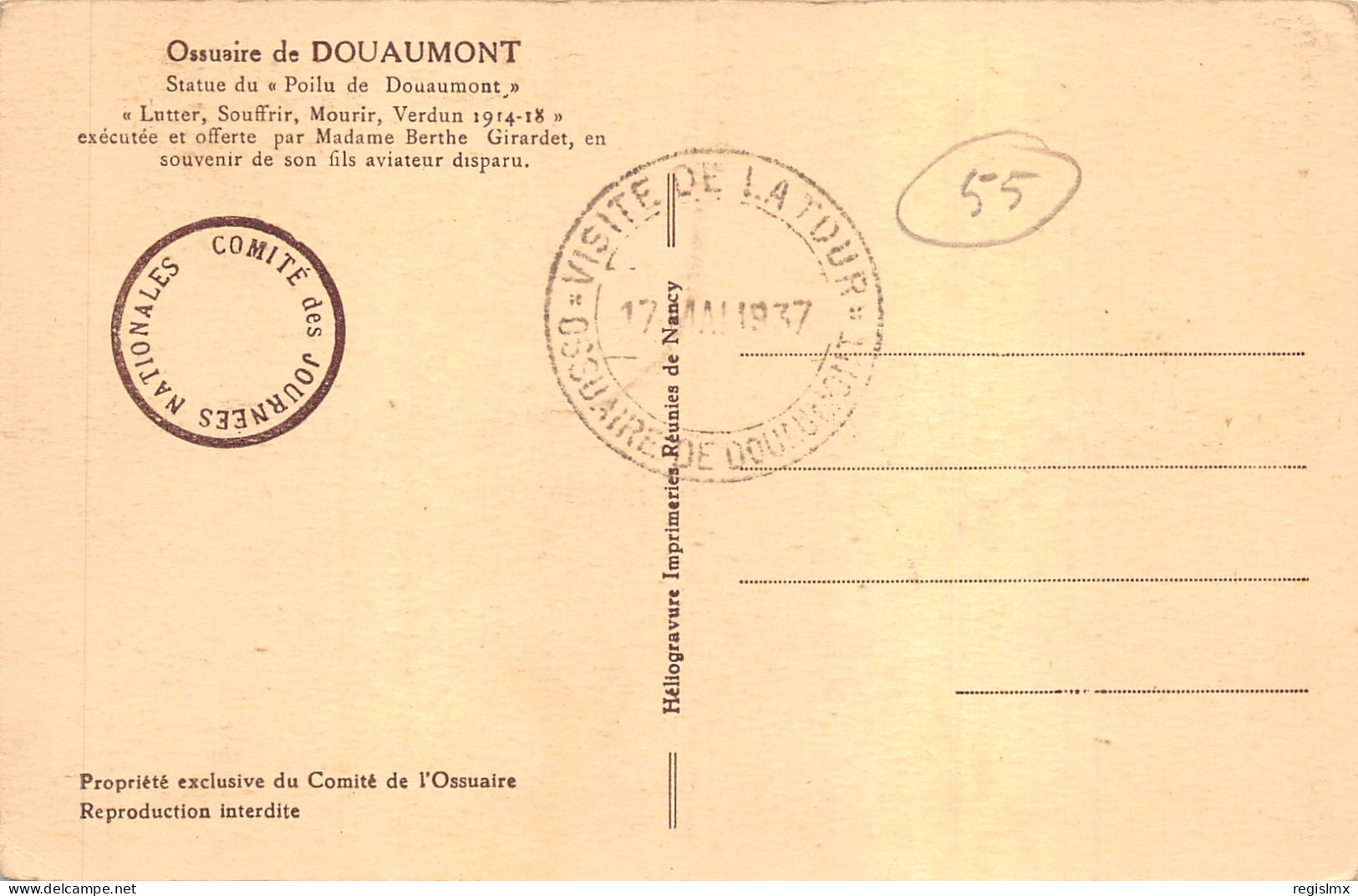 55-DOUAUMONT-L OSSUAIRE-N°T2405-C/0021 - Douaumont