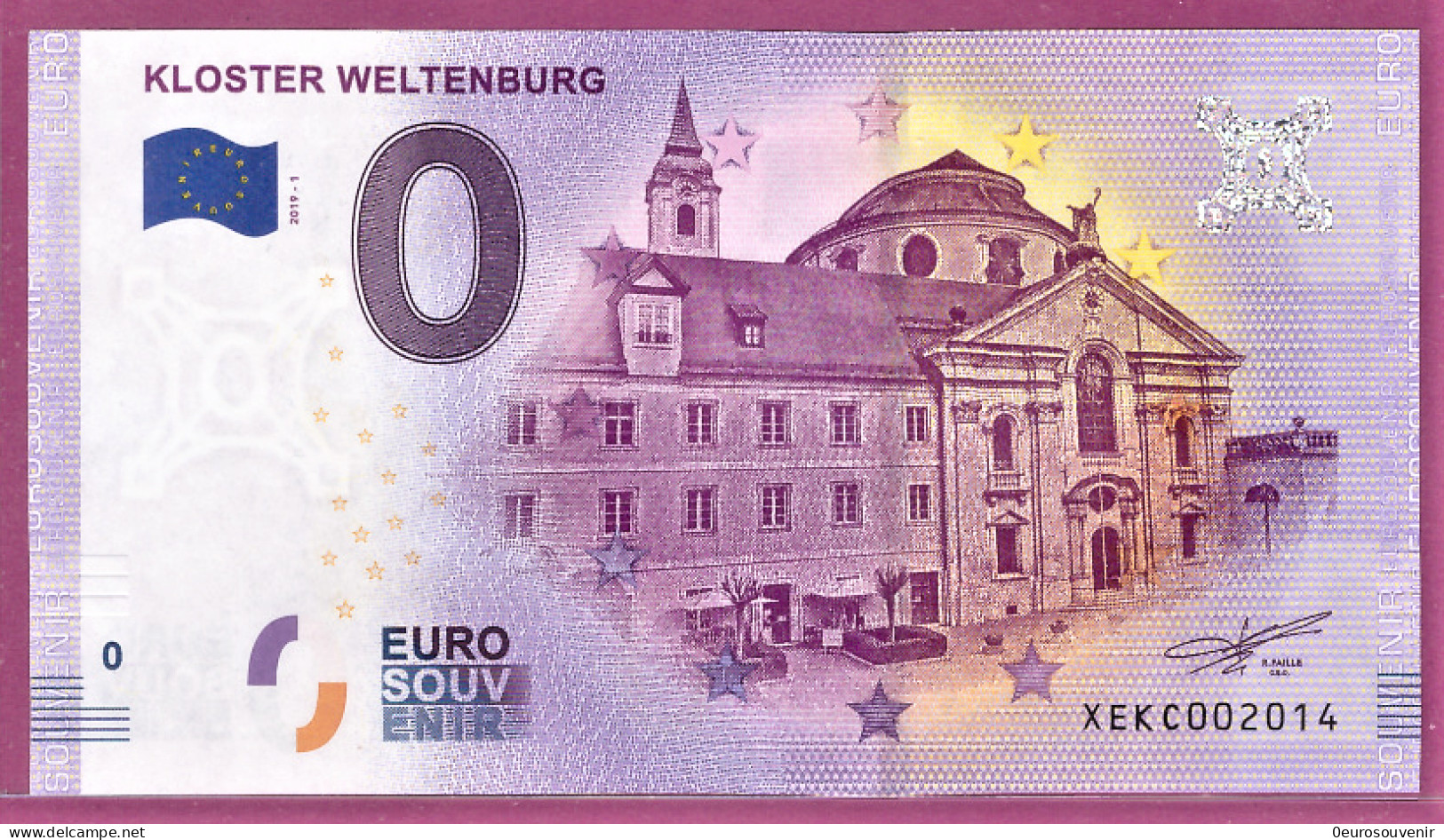 0-Euro XEKC 2019-1 KLOSTER WELTENBURG - Private Proofs / Unofficial