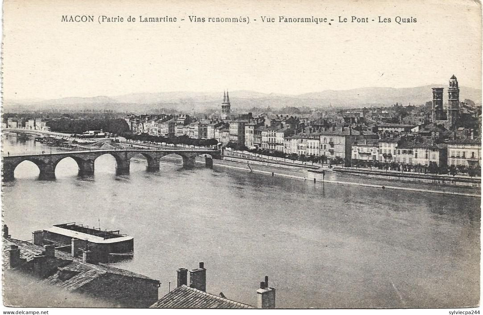 CPA 71 - MACON - VUE PANORAMIQUE - LE PONT - LES QUAIS - Macon