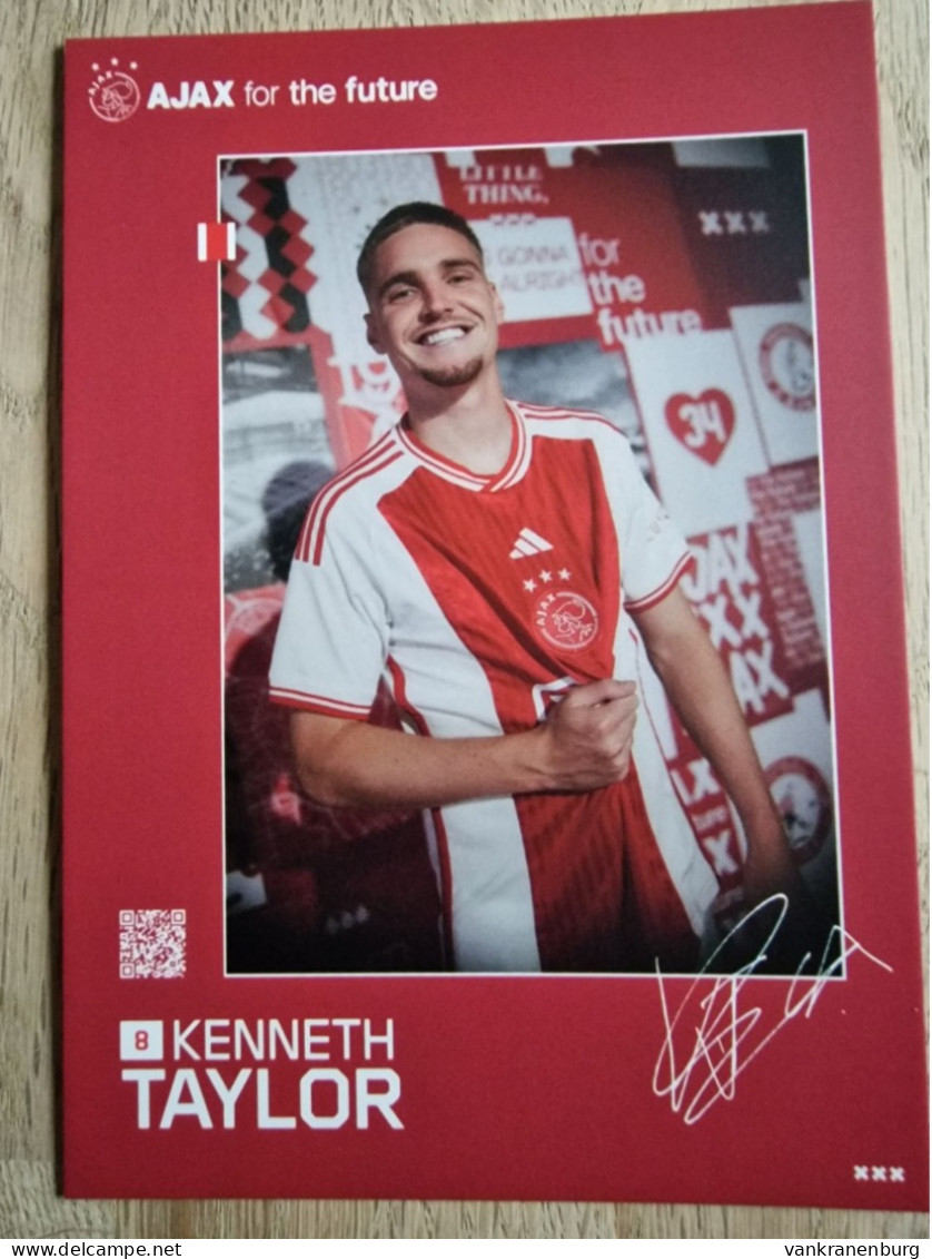Card Kenneth Taylor - Ajax Amsterdam - 2023-2024 - Football - Soccer - Voetbal - Fussball - SV De Foresters - Soccer