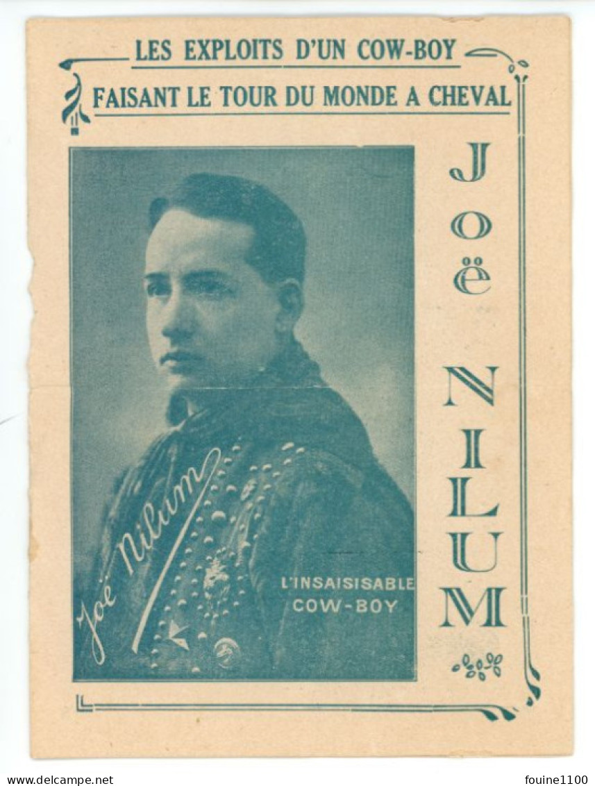 Fascicule Joë Nilum ( CIRQUE Circus ) L'insaisissable Cow-Boy , Publicité Théâtrale, Tour Du Monde à Cheval - Unclassified