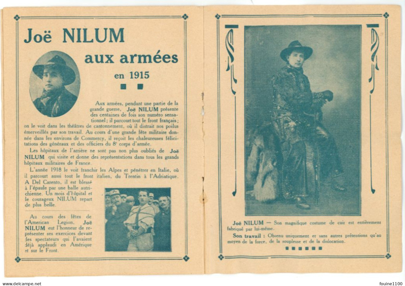 Fascicule Joë Nilum ( CIRQUE Circus ) L'insaisissable Cow-Boy , Publicité Théâtrale, Tour Du Monde à Cheval - Non Classés