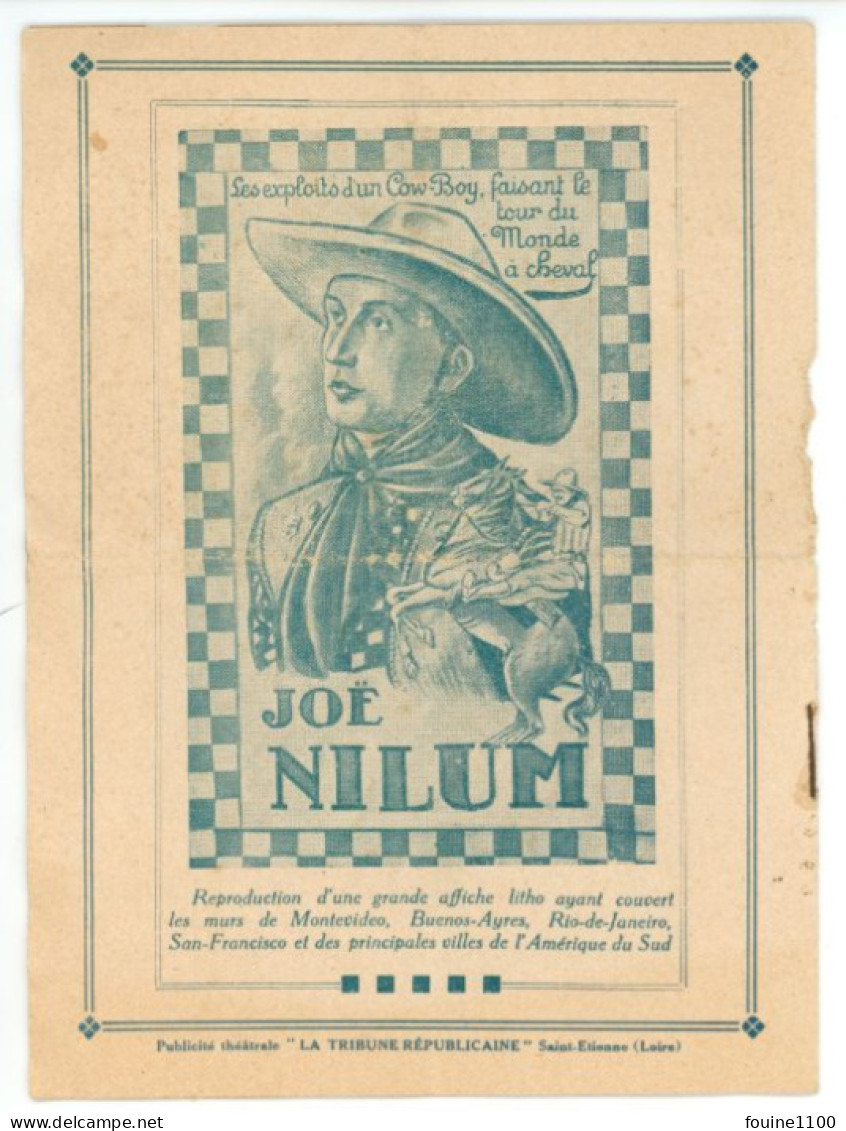 Fascicule Joë Nilum ( CIRQUE Circus ) L'insaisissable Cow-Boy , Publicité Théâtrale, Tour Du Monde à Cheval - Unclassified