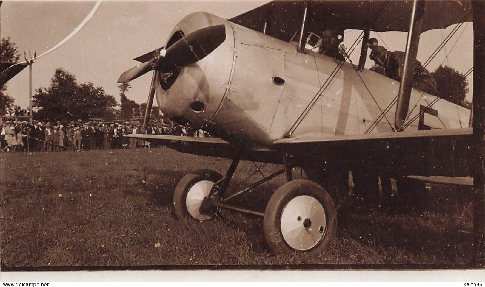 Aviation * Avion Marque Type Modèle ? & Aviateur * Aérodrome Meeting Course * Photo Ancienne Format 11.2x6.8cm - ....-1914: Précurseurs