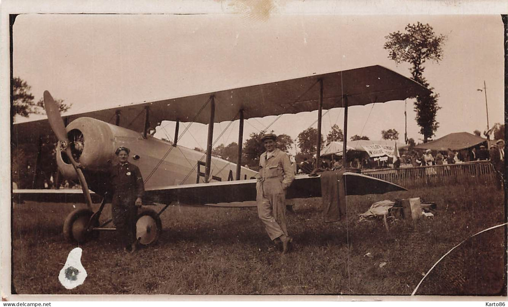 Aviation * Avion Marque Type Modèle ? & Aviateur * Aérodrome Meeting Course * Photo Ancienne Format 11.2x6.8cm - ....-1914: Precursors