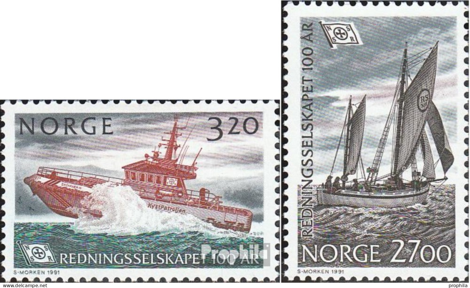 Norwegen 1066-1067 (kompl.Ausg.) Postfrisch 1991 NSSR - Neufs