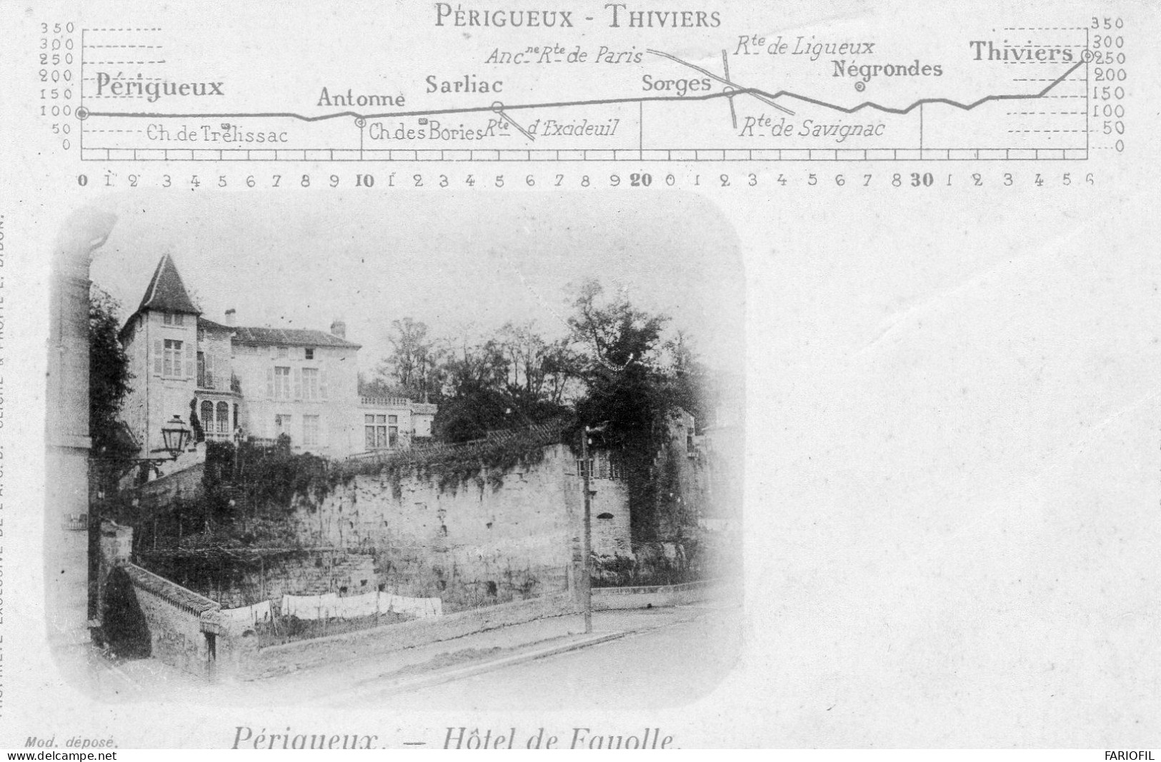 AUTOMOBILE CLUB DE LA DORDOGNE - PERIGUEUX - THIVIERS .- Hotel De Fayolle à Périgueux . - Périgueux