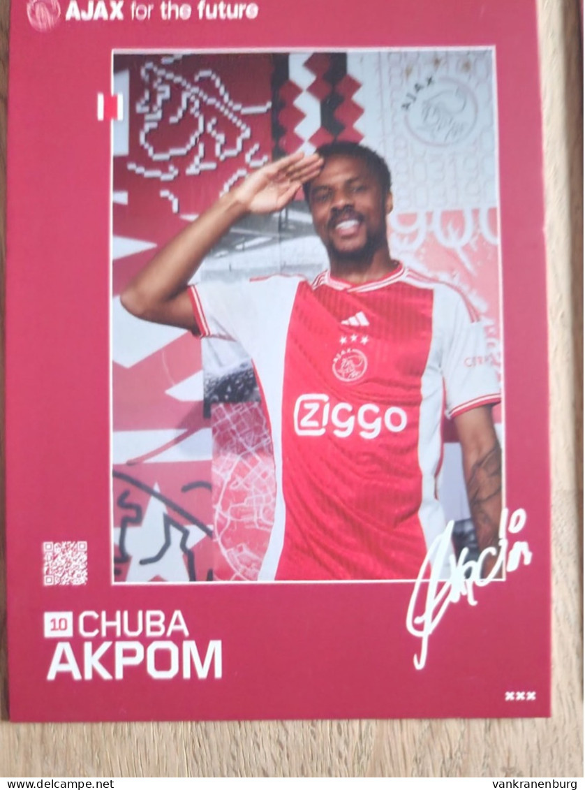 Card Chuba Akpom - Ajax Amsterdam - 2023-2024 - Football - Soccer - Voetbal - Fussball - Arsenal PAOK Middlesbrough Hull - Fussball