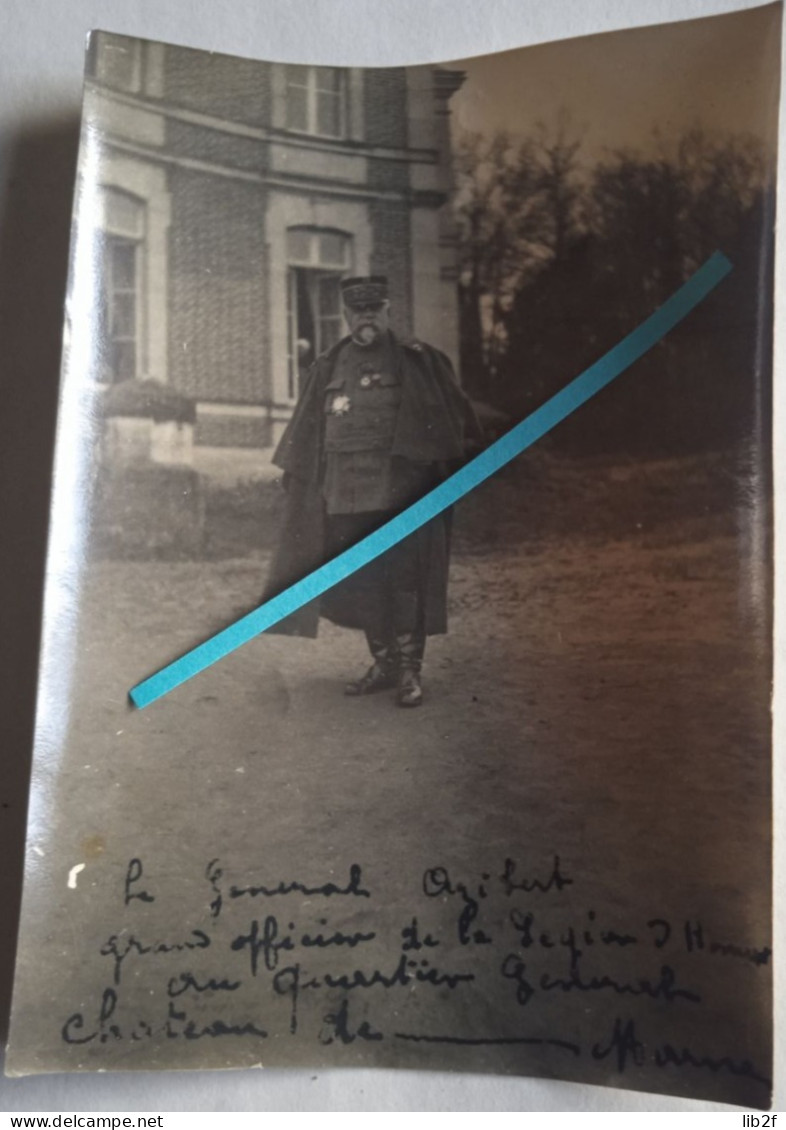 1914 Marne Aisne Général Azibert Directeur Des étapes Château QG Veme Armée Ww1 Poilu 14 18 Photo - Guerre, Militaire